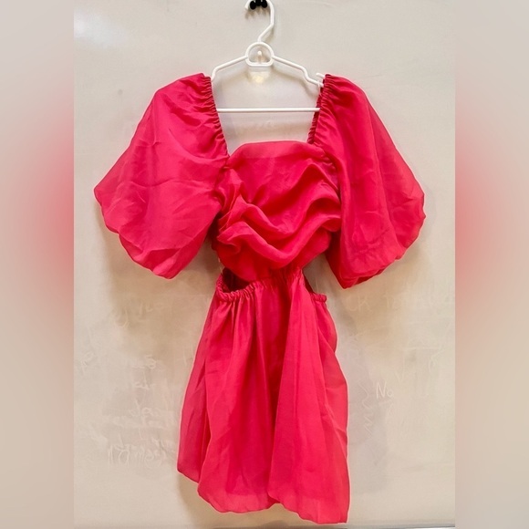 A New Day XS Dress Barbiecore bubble skirt Teen New  Smocked Casual Contemporary - Picture 3 of 12